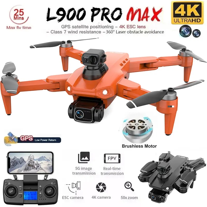 L900 Pro MAX GPS Drone 4K Prof - Drone Multispectral ulasan dan harga