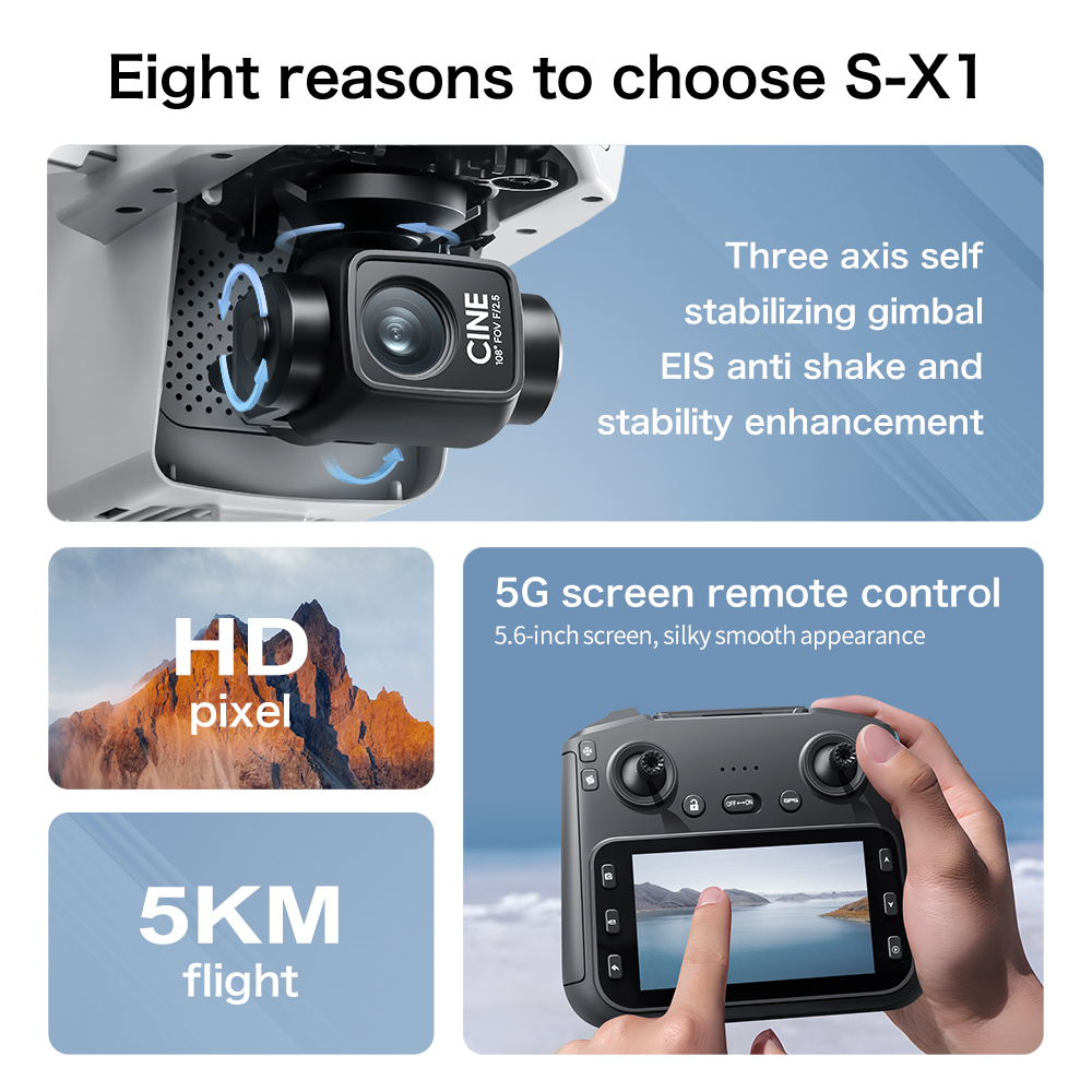 S-X1 MAX GPS Drone with 3-Axis - Drone Multispectral ulasan dan harga