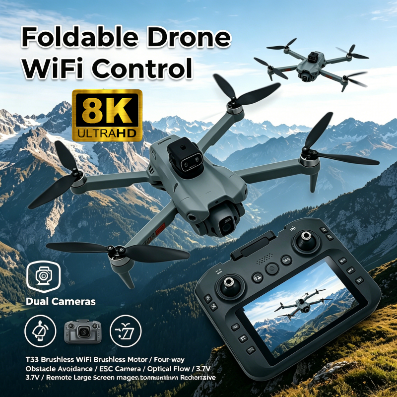2026 New T33 RC Drone 8K Camer - Drone Mapping ulasan dan harga