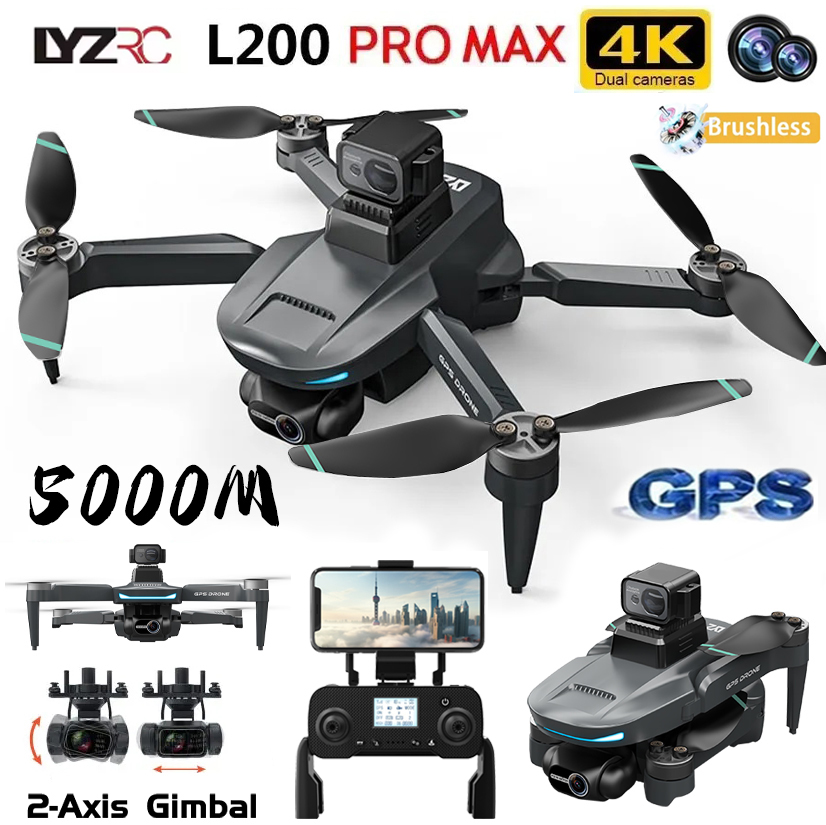 L200 Pro MAX GPS Drone 4K Prof - Drone Multispectral ulasan dan harga