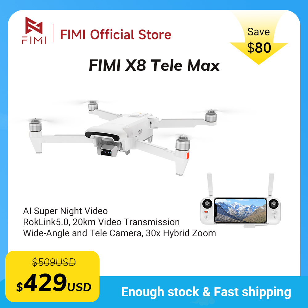 FIMI X8 Tele Max drone 1/2-inc - Drone Thermal Imaging ulasan dan harga